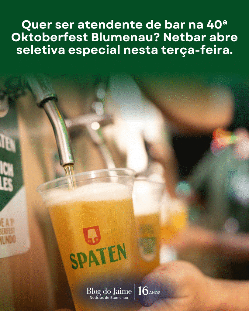 Quer ser atendente de bar na 40ª Oktoberfest Blumenau? Netbar abre ...