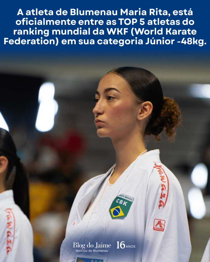 Wkf Ranking A atleta de Blumenau Maria Rita, está oficialmente entre as TOP 5 ...